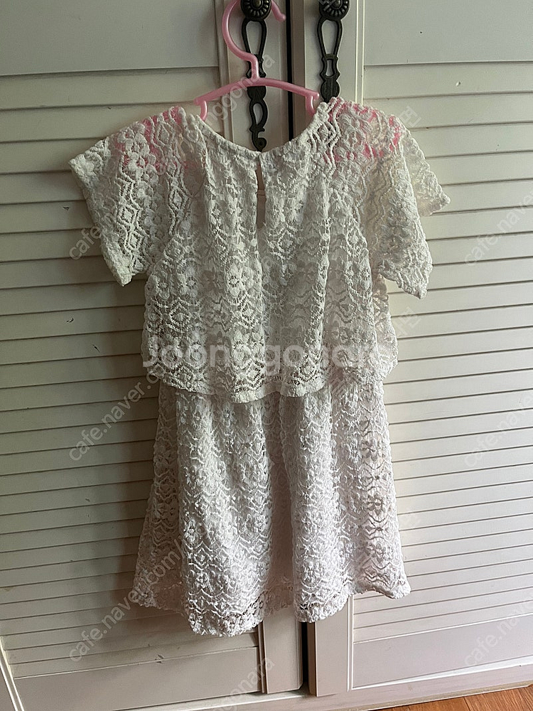 자라걸스 화이트 레이스 원피스(size7)--1