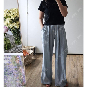 유알 노비바지 간절기 밴딩팬츠 (소라색 새상품)