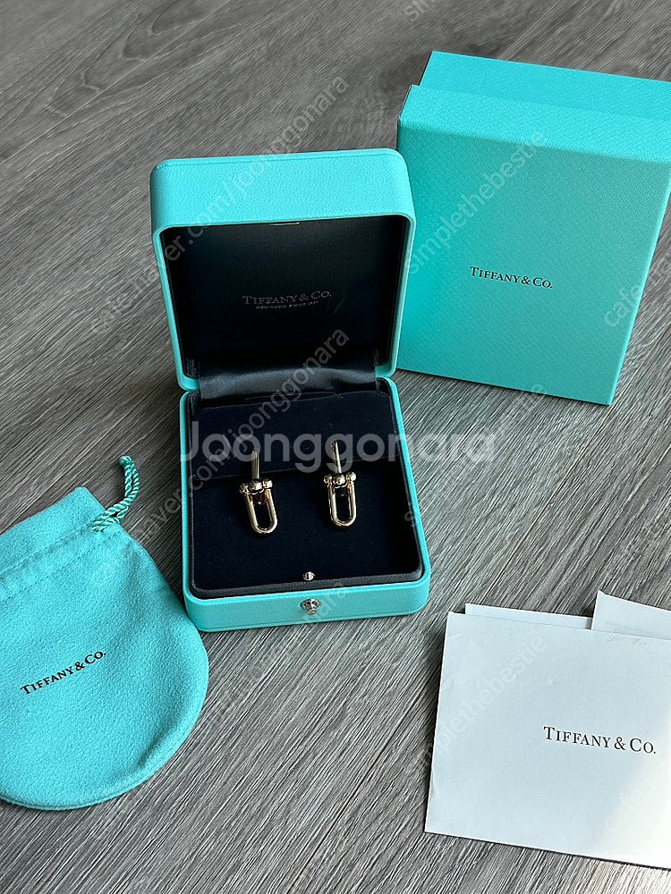 티파니앤코 링크 이어링 라지(거의 새 제품)--2