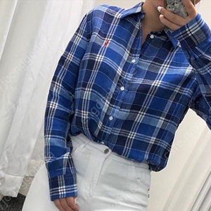 폴로 체크 린넨셔츠M