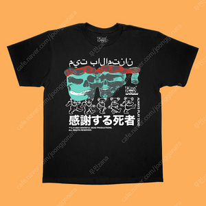 L 새제품) 그레이트풀데드 플레이데드 댄싱베어 반팔티 블랙