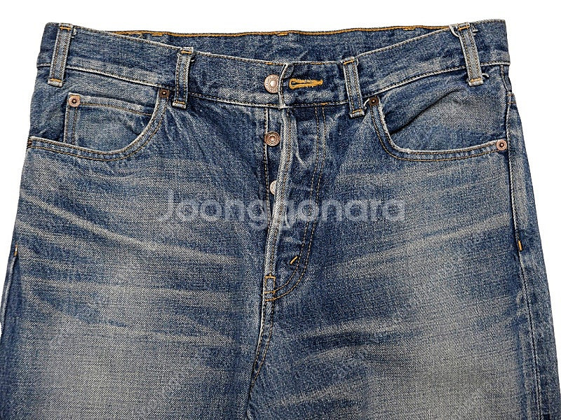 셀린느 19AW 유니언 워시 셀비지 데님 스트레이트 레...--1