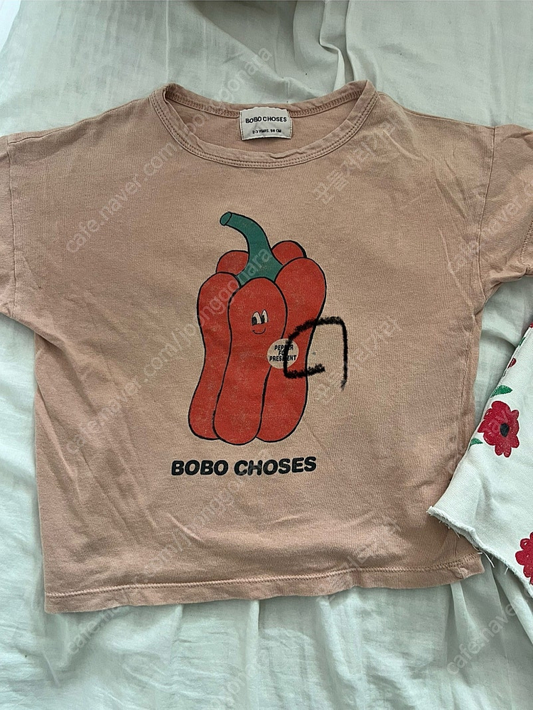 보보쇼즈 반팔 티셔츠2-3y 타오 꽃 반바지 팬츠 4 이미지