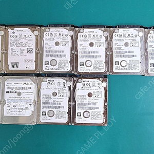 노트북 하드 HDD 2.5인치 250gb 10개 개당 4,000원