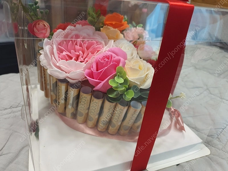 실물이고급스런 플라워 용돈박스 이미지