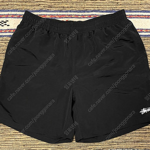 (L)Stussy 스투시 나일론 스윔팬츠 쇼츠 반바지 블랙