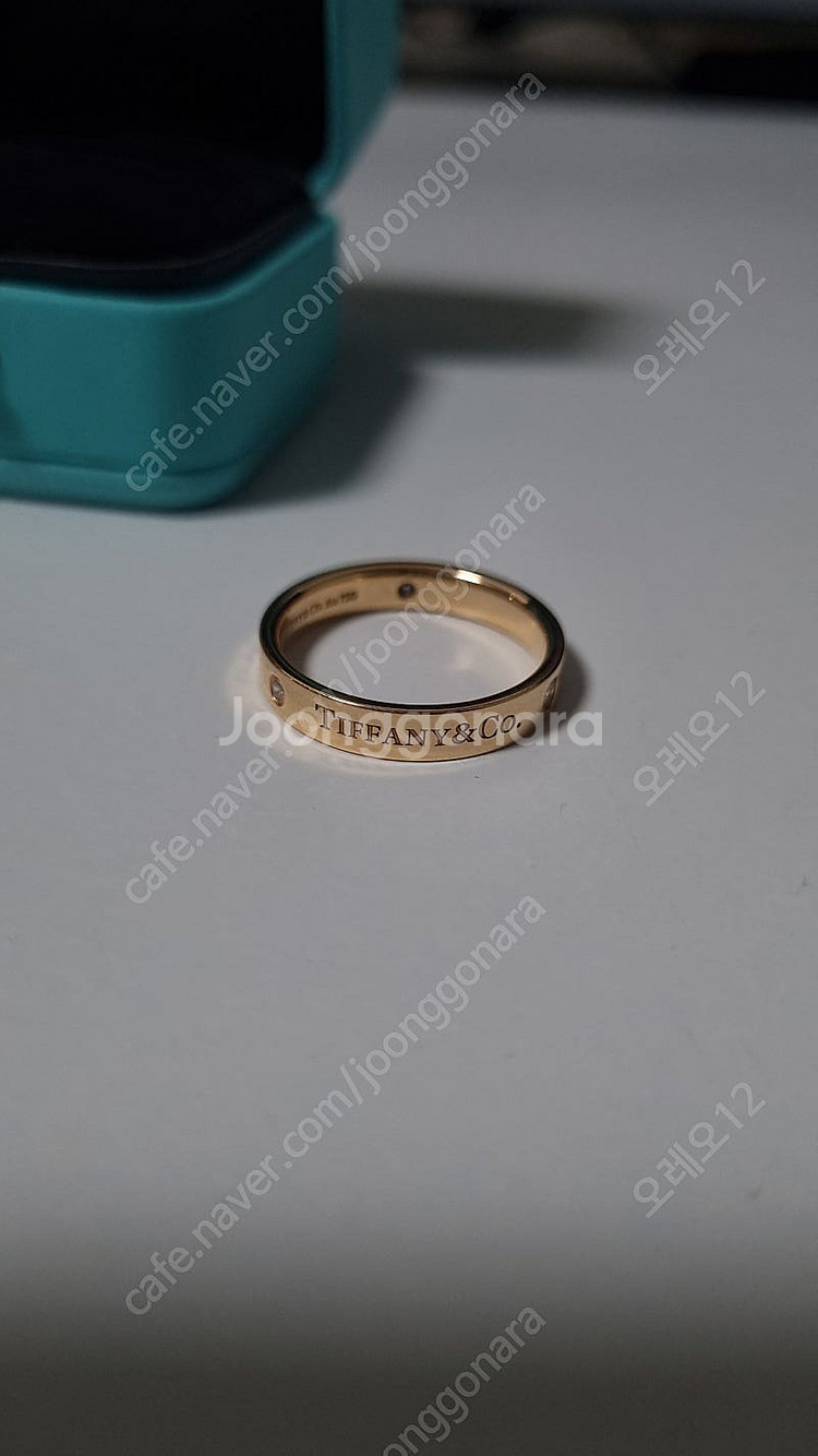 T&co 18K 로즈골드 밴드링 3p 19호 너비4mm--4