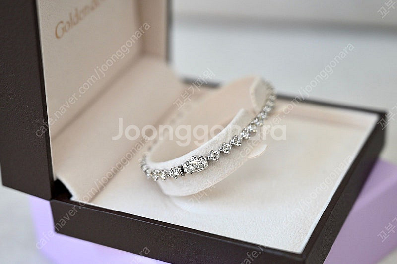 골든듀 테니스팔찌 타임리스 러브크로스 0.1ct 34알--6