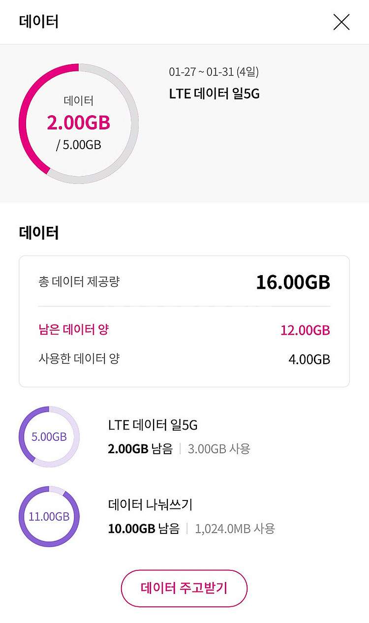 Lg u플러스 데이터 유플러스 1gb--0