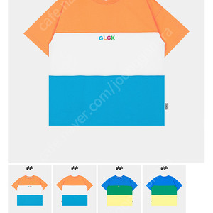 glgk 컬러 블럭 반팔 티셔츠 120,130