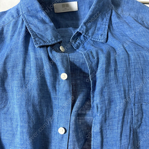 유니클로 린넨셔츠 블루 2XL