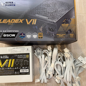 850W파워 SuperFlower SF-850F14XG LEADEX VII GOLD ATX 3.0 (PCIE5) 화이트