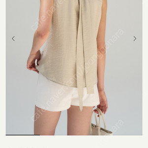 시에 센느 백 타이 블라우스 쉘크림