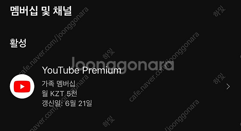 유튜브 프리미엄 가족공유 4명 모집--0