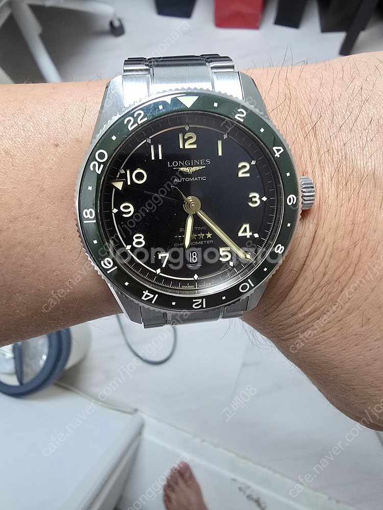 (교환가능) 론진 줄루타임 42mm 녹색베젤--0