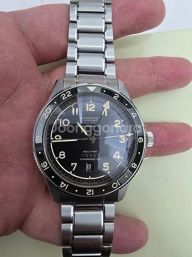 (교환가능) 론진 줄루타임 42mm 녹색베젤--3