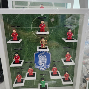 레고커스텀 한국국가대표 축구선수단 피규어+ 장식장팝니다