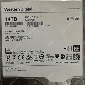 sas hdd 웨스턴디지털 hc530 14tb 60개