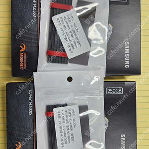 삼성 970 EVO PLUS NVMe M.2 2280 250GB 방열판 포함 새제품입니다.총 2개 팝니다 (1개당 가격입니다)