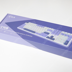 COX C108 유무선 기계식 키보드 화이트 퍼플 팝니다.