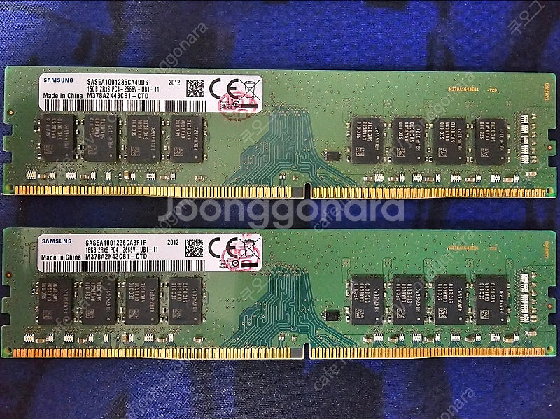 삼성 DDR416GB 2666MHz 램 2장--0