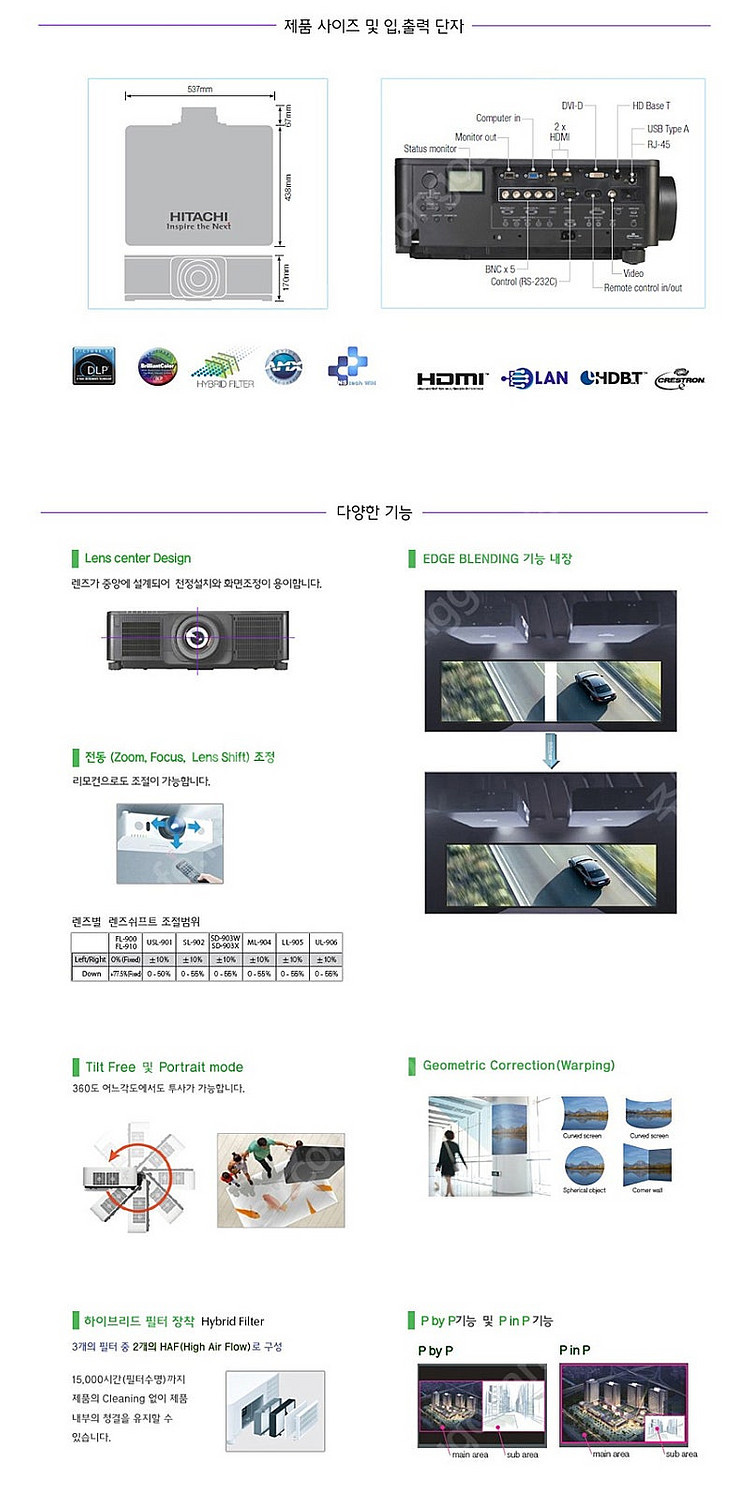 [미개봉 신품] 히타치 CP-WX9210 / 8500안...--3