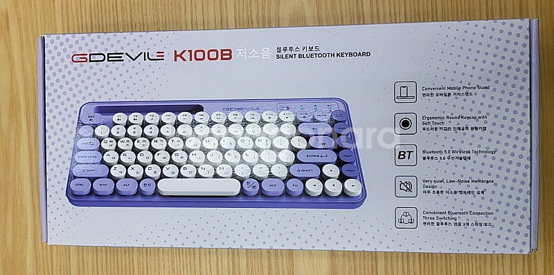 미개봉 GDEVIL K100B 저소음 블루투스 키보드--0