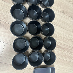 머핀팬 15개 케이크틀1개 사각틀1개 스크래퍼1개 일괄