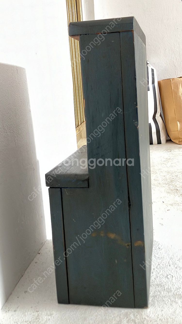 엔틱 미니어처 나무 수납선반 미니 진열장 원목+엔틱 미...--5
