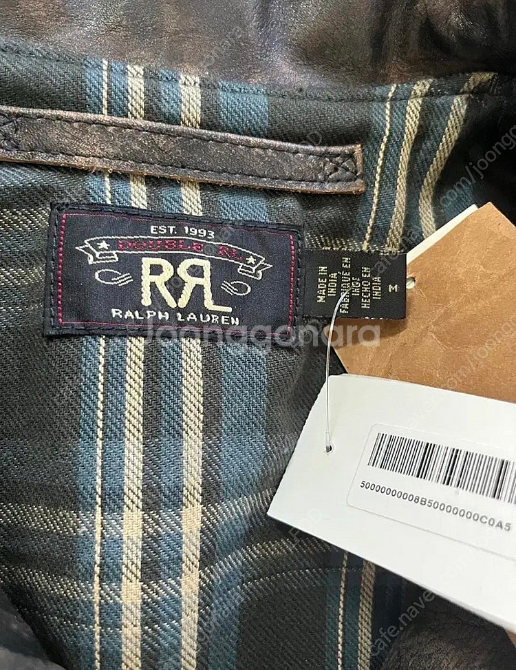 RRL 뉴스보이 레더자켓 M--1