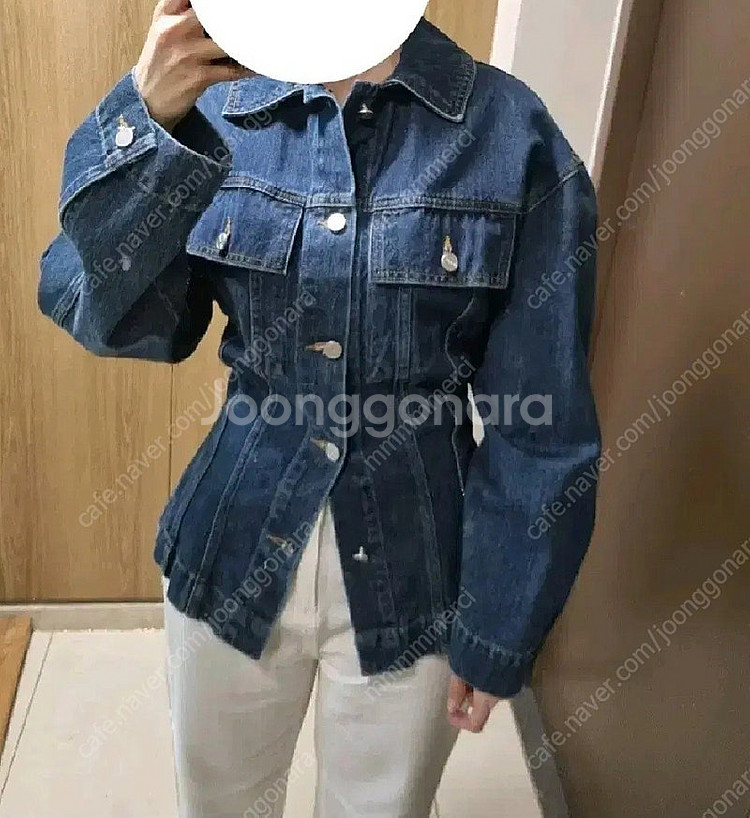 드노리타 아워글라스 실루엣 데님 청자켓--0