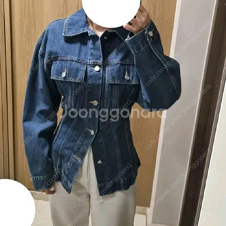 드노리타 아워글라스 실루엣 데님 청자켓--1