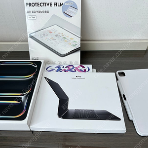 미개봉 아이패드 프로13 m4 2tb 셀룰러 스탠다드 글래스 블랙, 펜슬 프로, 매직 키보드