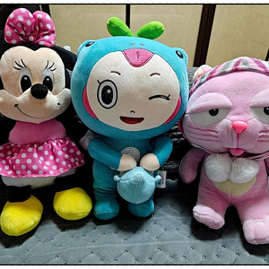 인형 3종 25cm 디즈니 미니인형, 윙크인형, 핑크고양이인형