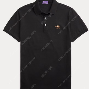 랄프로렌 퍼플라벨 로고 카라티 블랙.화이트 -size M-