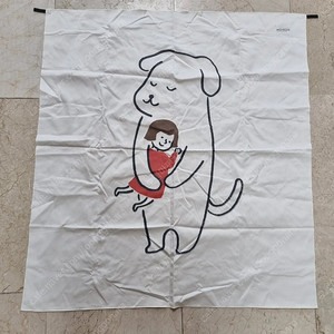 강아지 그림 장식천