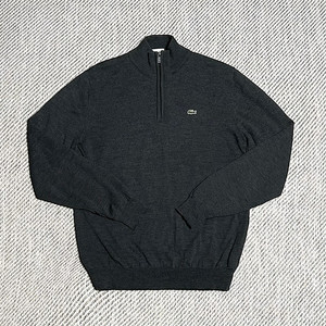 Lacoste 라코스테 다크그레이 반집업 니트 판매합니다