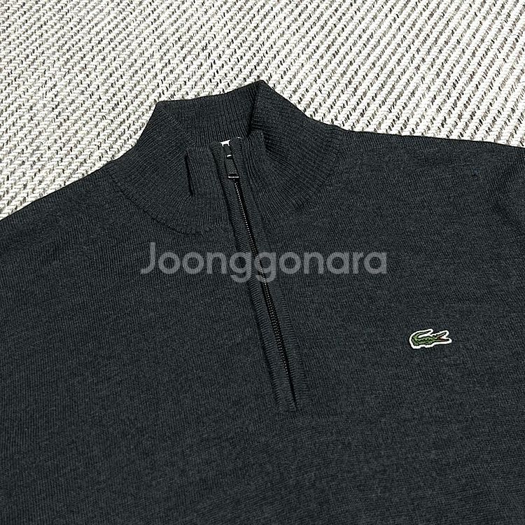 Lacoste 라코스테 다크그레이 반집업 니트 판매합니...--2