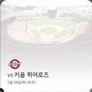 5/29 기아타이거즈 vs 키움히어로즈 3루 4인 가족석