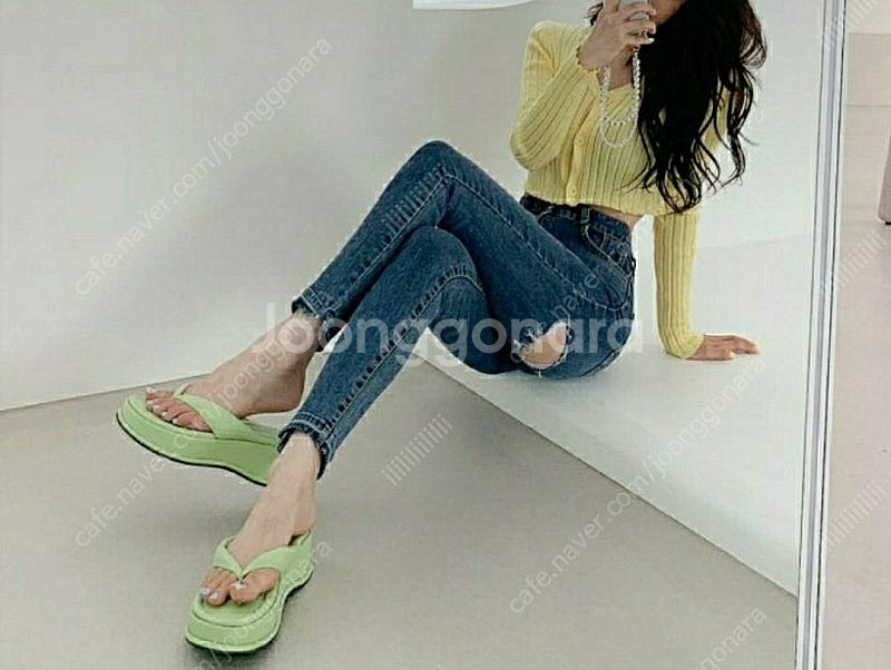 하이웨스트 트임 스키니진 스판 데님진 청바지 여성의류 ...--0