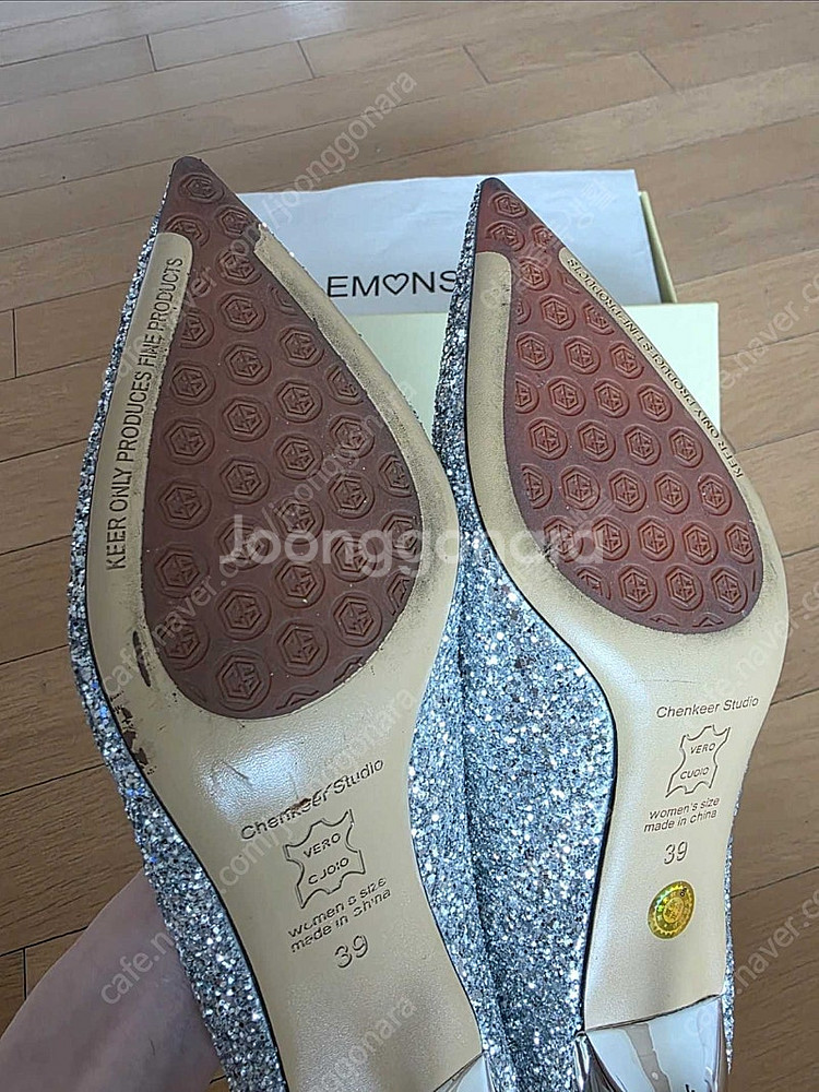 르몽쉐 웨딩슈즈 글리터힐 5cm 245mm 판매--3