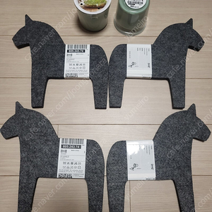 이케아(IKEA) 20시간유리컵향초(2개)+냄비받침(4개) 미개봉 미사용품 판매합니다 (4천원 무료배송)