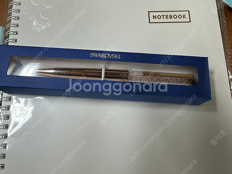 스와로브스키 크리스탈린 로즈골드 볼펜(새제품)--2