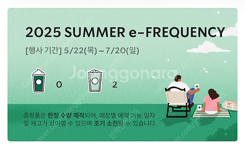 스타벅스 프리퀀시 일반 2개--0