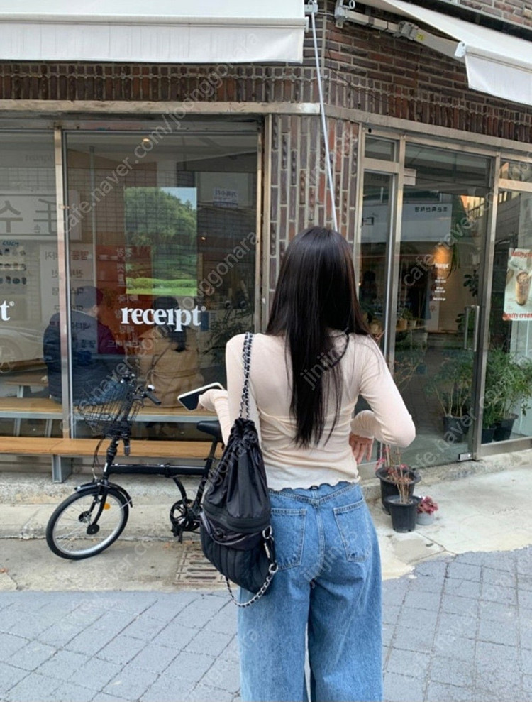온트 예슬마켓 스프링 레이어드 티(ownt spring layered tee) 피치 색상 판매합니다~! 이미지