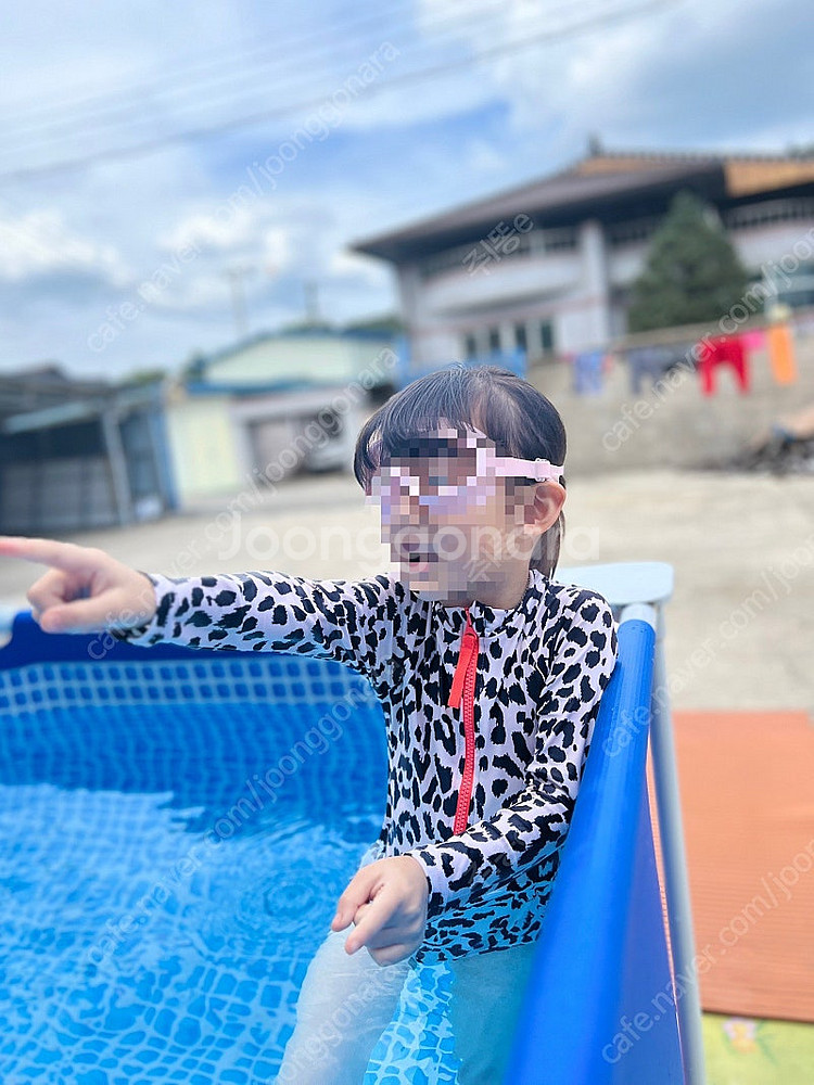 호피무늬 여아 수영복 120--1