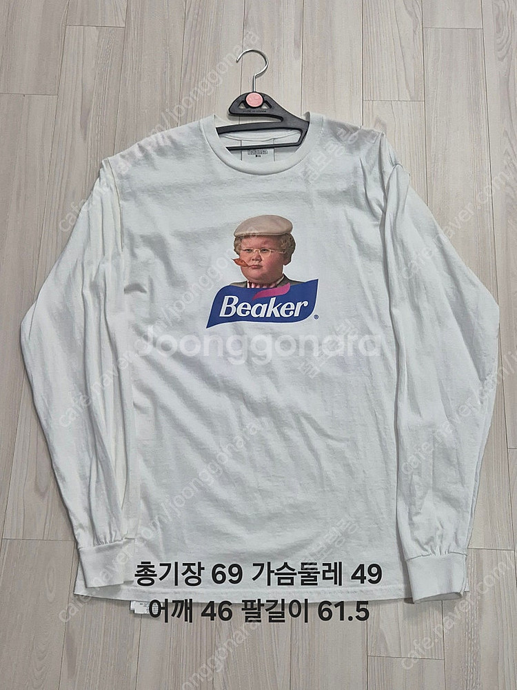 비이커 발란사 롱슬라브티 긴팔티 화이트 M사이즈--0