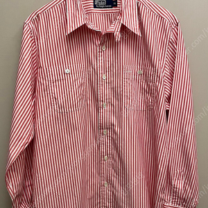 (XL)POLO 폴로랄프로렌 스트라이프 투포켓 코튼셔츠 워크셔츠