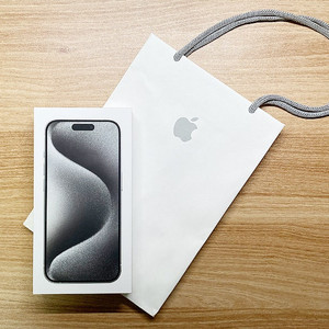 [Apple] 아이폰 15 프로 화이트 티타늄 256GB (배터리 100%/보증기간 2026.06) / MTV43KH/A / Apple iPhone 15 Pro White Tita