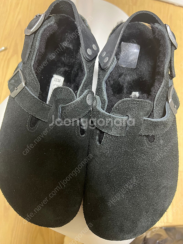 (새상품)버겐스탁 토키오셔링스웨이드레더블랙레귤러38--1